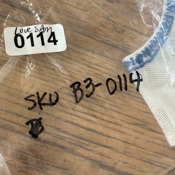 Love Sam Embroidered White & Blue Sleeveless High-Low Top XS Cotton - Picture 3 of 8